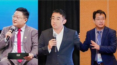 Huawei representatives deliver a speech at CEPSI 2025