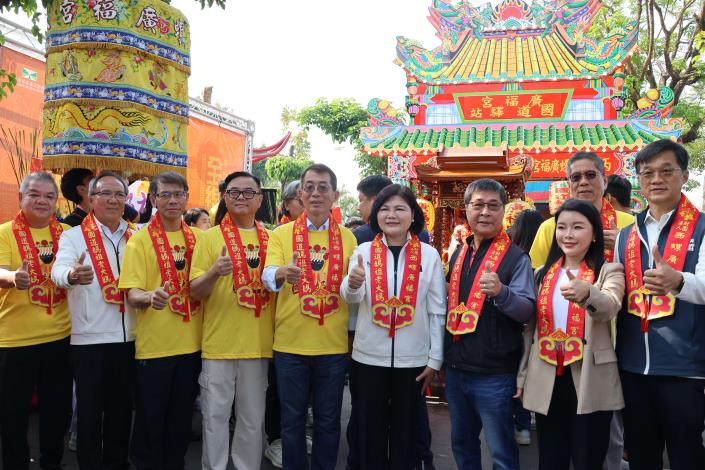 「媽祖駕道、福佑國道」遶境活動邁入第13年，雲林縣政府、西螺廣福宮、交通部高速公路局等單位共同支持守護國道安全活動。